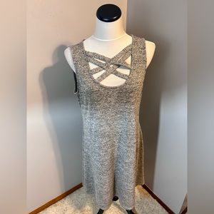 Jennifer Lopez gray criss cross chest dress size large